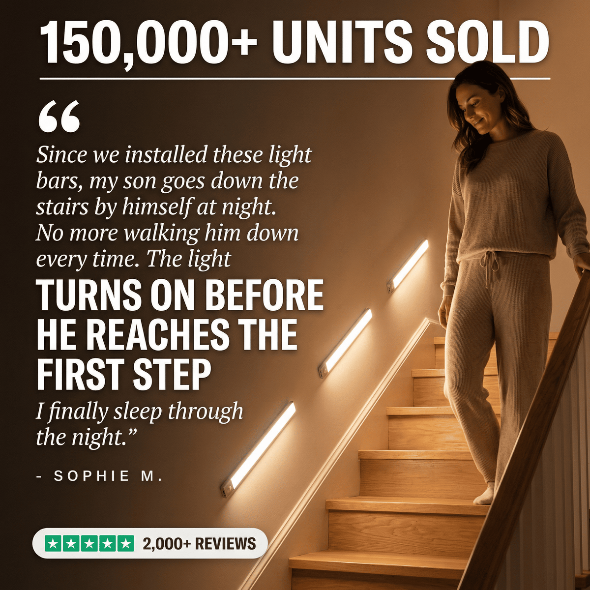 Movement 3.0™ | Wireless LED light for stairs and hallways