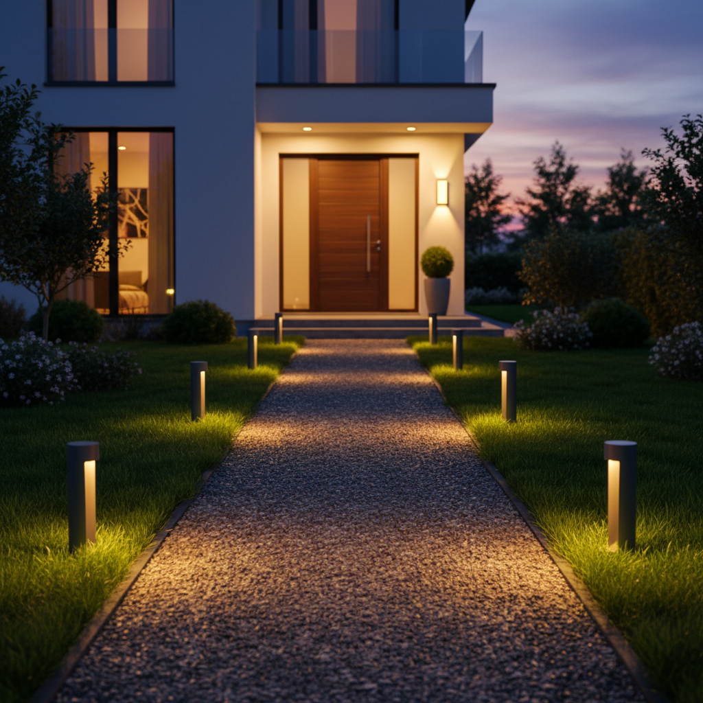 Outdoor Path Lighting: Bollards + Motion Sensor